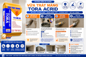 Hướng Dẫn Sử Dụng Vữa Trát Màng TORA ACRID